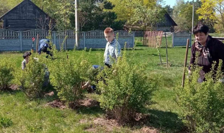 Благоустройство в парковой зоне перед храмом аг. Луково